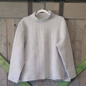 Gray Quilted Women's Top